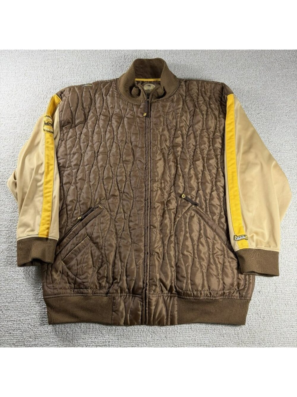 Akademiks Agency For The Great Lightweight Puffer Jacket Brown Men's Size 3XL